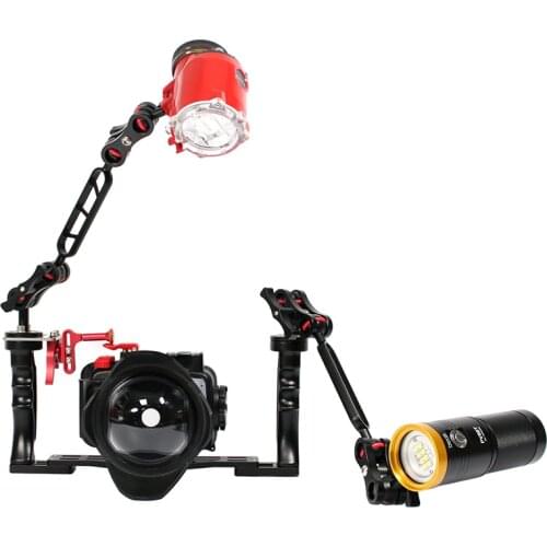 Diving camera bracket lamp arm aluminum alloy YS lamp arm underwater photography double ball head club