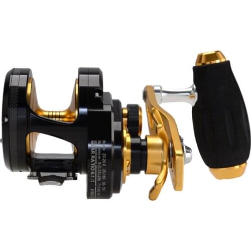 TUEKIM Made Metal Slow Jigging Reel 8+1BB Drag 15KGS Max Drag Overhead Boat Reel Saltwater Jig Reel