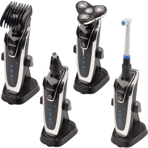 4 in 1 Washable Rechargeable Electric Shaver kemei5181 Triple Blade Electric Shaving Razors Face Care 3D Floating Free Shipping