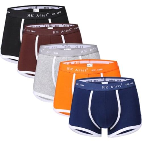 Mens underwear cotton boxer shorts young students air-permeable boxer shorts