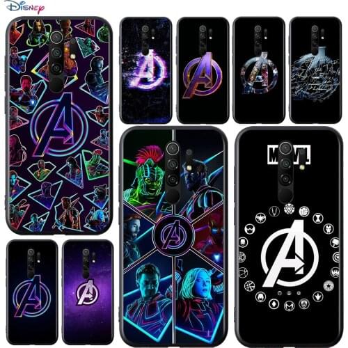 Marvel Avengers A Logo For Xiaomi Redmi 9A 9C 9 Prime GO 8A 7A 6A 5A 4X S2 Pro Plus Soft TPU Silicone Black Cover Phone Case