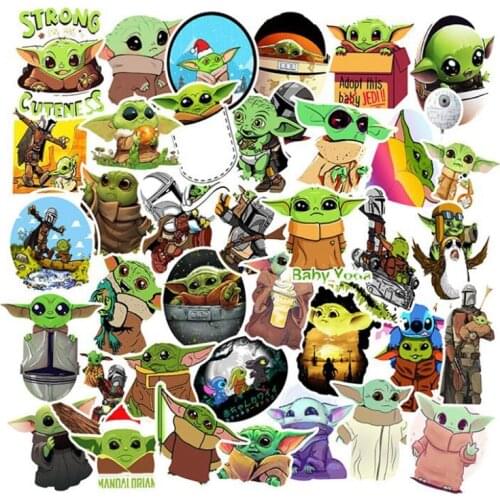 10/30/50PCS Baby Yoda Anime Stickers Waterproof Decal Travel Luggage Bicycle Guitar Trolley Case Cartoon Sticker For Kids