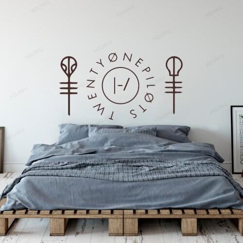 Twenty one Pilots Wall Sticker Home Decor Decoration Nursery Room Wall Decal For Kids Rooms Diy Home Wall Poster WU155