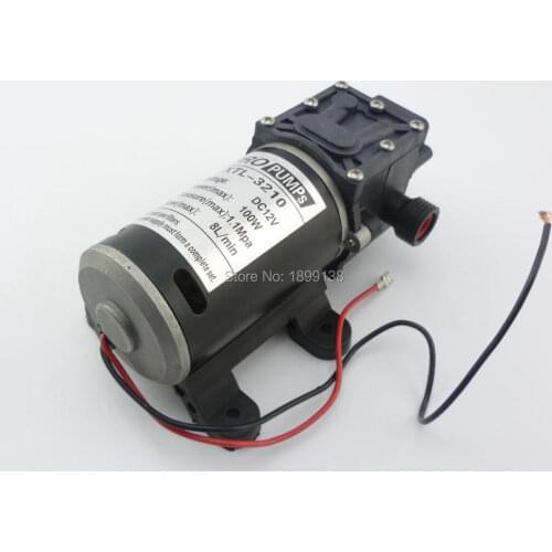Return valve type 8L/Min 100w 100psi small electric diaphragm High Pressure 12v dc water pump self priming
