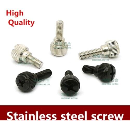 Wholesale 500pcs/lot Hand screw screws M4*8 free tool manual steps adjusting screw fastening Nickel / Black Free shipping