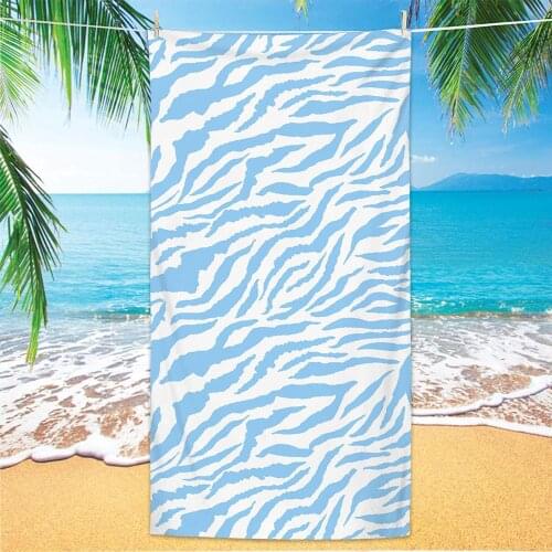 Stripe Tropical Plants Floral Beach Towel Sand Free Quick Dry Large Beach Towels Swimming Fitness Yoga Bath Towels for Woman