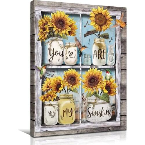 Sunflowers Canvas Art Wall Plants Fashion Printing Picture Country Style Modern Flower Posters Prints For Home Decor Livingroom