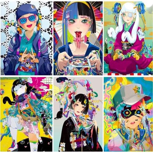 Full Diamond Painting 5D DIY Original Art Illustration Girl New Mosaic Rhinestone Embroidery Mosaic Custom Decorative Painting