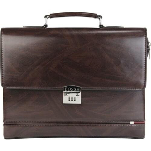 MANET Male Business Shoulder Briefcase Bring Password Lock Computer Leather 15" Laptop Messenger Office Bags Handbag for Men New