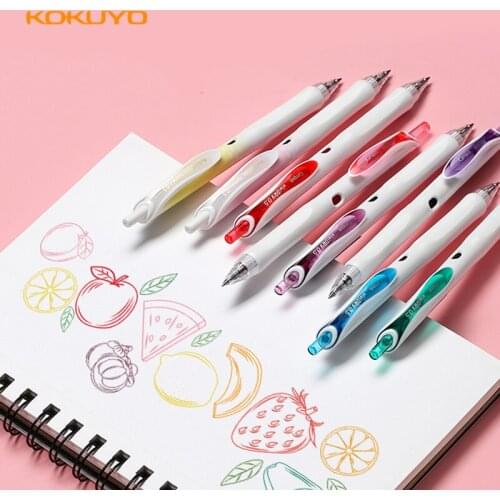 1pc Kokuyo ViviDRY Color Gel Pen Pressed Small Fresh Student DIY Hand Painted Painting Supplies 0.5mm Quick-Dry Ballpoint Pen