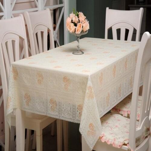 1pcs PVC Tablecloth For Table Cloths Rectangular Crocheting And Lace Tablecloth Waterproof Oilcloth On The Table In The Kitchen