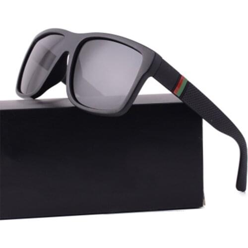 Men Women Famous Brand Vintage Style Black Driving Sun Glasses Unisex Square Polarized Sunglasses