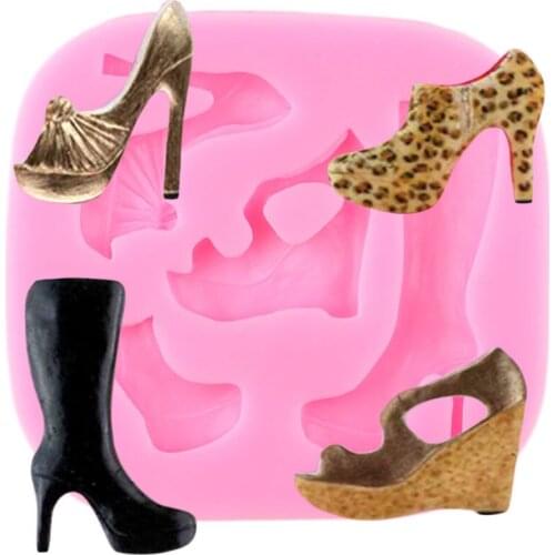 High Heels Silicone Mold Fondant Cake Decorating Tools Chocolate Moulds Candy Resin Clay Molds Cupcake Topper Mould