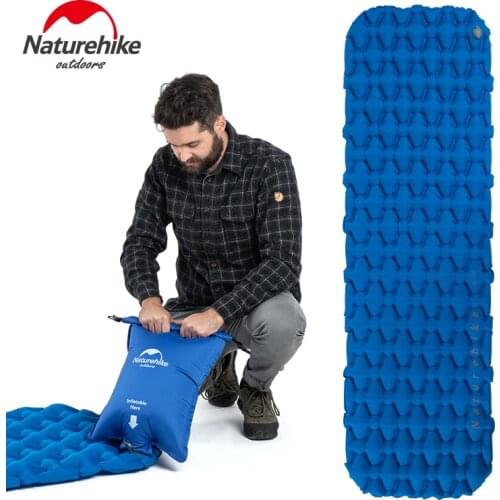 Naturehike Outdoor Inflatable Camping Mat Ultralight Sleeping Pad Mattress with waterproof air bag for Travel Camping Tent Pads