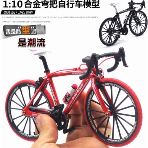 1:10 high simulation creative alloy model bicycle ornaments mini bicycle toy for children gifts