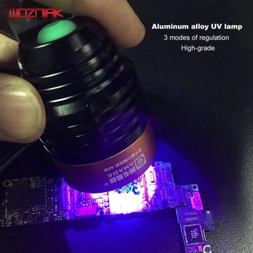 Wozniak Aluminium Alloy UV Curing Adhesive Green Oil Heating Lamp Multipurpose Mainboard CHIP Maintenance BGA Violet LED