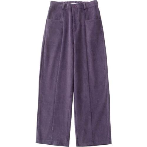 2021 Spring Winter Pants Corduroy Students Korean Harajuku Loose Casual Plus Fashion Streetwear Women Goth Sweatpants Trousers