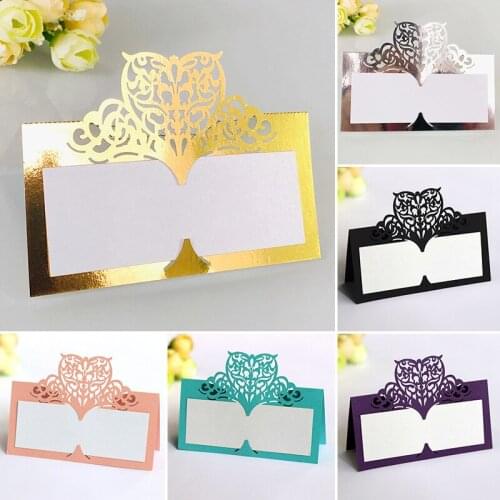 1PC Place Card Laser Cut Heart Shape Seat Card Paper Table Card Table Name Card Wedding Party Decoration