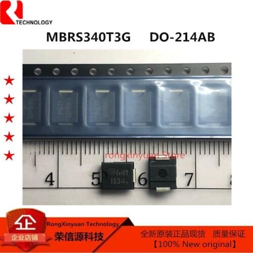 10 pcs/lot MBRS340T3G Marking: B34 SMC/DO-214AB MBRS340T3 MBRS340 3A/40V Surface Mount Schottky Power Rectifier 100% Neworiginal