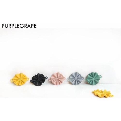 10pcs Alloy spray paint pendant diy earrings jewelry accessories auxiliary materials flowers connecting ring fashion