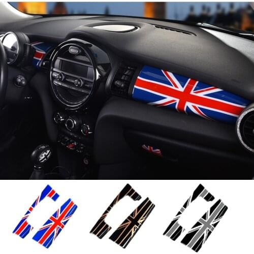 2PCS Car Dashboard Trim Panel Protective Cover Sticker Case Interior Decor For Mini Coopers One S JCW F55 F56 F57 Accessories