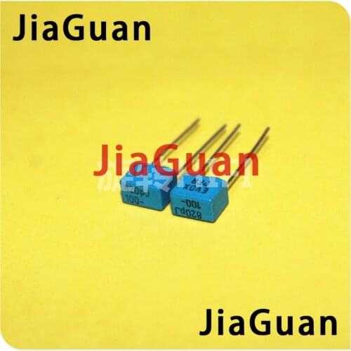 20PCS NEW EVOX PFR5 0.82NF 100V P5MM MKP 821/100V film EVOX-RIFA PFR 821 820pf/100v 820P 100VDC 820PJ