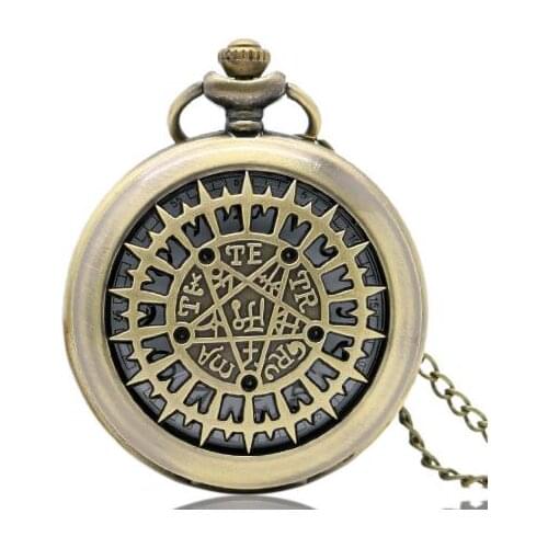50pcs/lot Hot Sell Retro Hollowed Pocket Watches Necklace Pendant Men Gift Watches for Christmas Wholesale