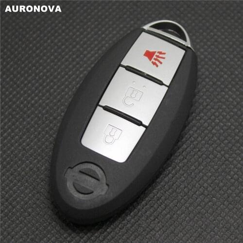 AURONOVA New Replace Key Shell for Nissan Teana Livina Bluebird Tiida Sylphy Sunny 2+1 Buttons Remote Car Key Case