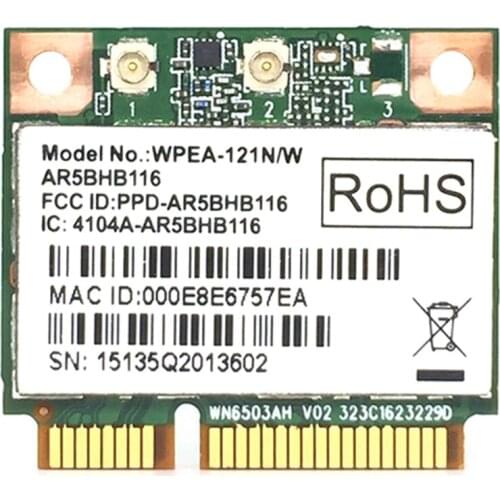 Wireless Network Card Atheros AR9832 AR5BHB116 2.4/5 GHz Single-Chip 300 Mbps 802.11N MINI PCI-E Wireless Card WIFI