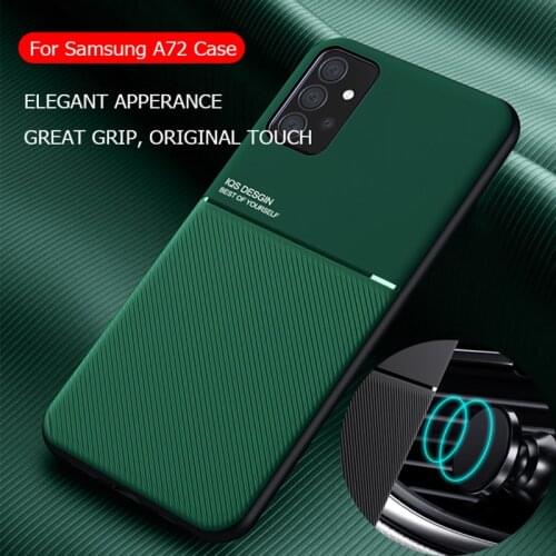 Case For Samsung Galaxy A12 A32 A42 A52 A72 A02S A02 F62 5G 4G Luxury PU Leather Line Texture Cover Frame Anti-Fall Protect Case