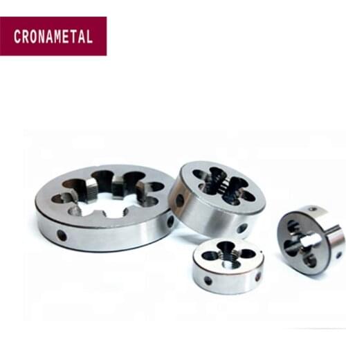 CRONAMETAL HSS Thread Round Dies Left Hand Screw Thread Metric Plug Tap & Round Die M20 M22 M24 M27 M30 M33 M36 M39 M42 M45 M48
