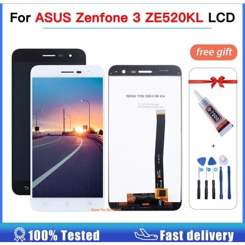 For ASUS Zenfone 3 ZE520KL LCD Panel Touch Screen Digitizer Assembly for ASUS Zenfone 3 ZE520KL LCD Display Z017D Z017DA + tools
