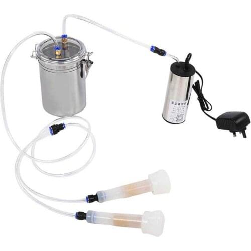 Milking Kit 2L Electric Milking Machine Goat Sheep Cow Milking Kit Milk Connector Bucket Pump Facilitate 110-240V