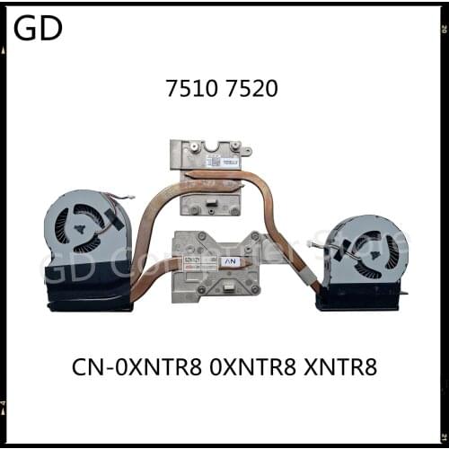 GD New Original For DELL Precision 7510 7520 Laptop CPU GPU Heatsink With Fan CN-0XNTR8 0XNTR8 XNTR8 Full Tested Fast Shipping