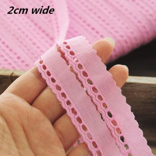 Fine Embroidery Hollow Rose Color Cotton Lace Ribbon Handmade DIY Hat Dress Curtain Sewing Decoration Accessories Dentelle