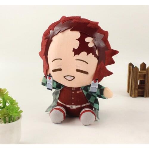 20cm Anime Demon Slayer Kimetsu No Yaiba Stuffed Plush Toys Kamado Tanjirou Cartoon Figurine Doll Kids Toys