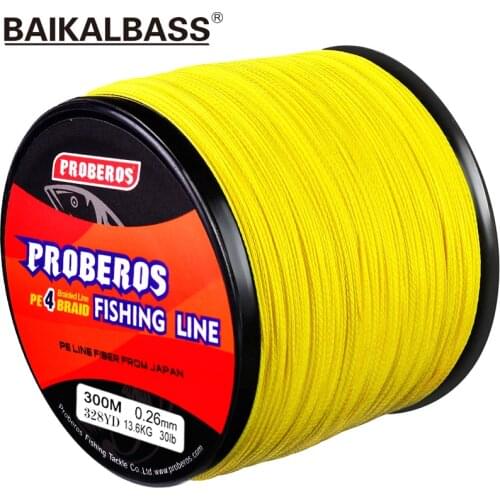 KATYUSHA 4 Stand Fishline 300M&500M&1000M Weaved Fishing Line Green/Gray/Blue/Red/Yellow Color Braided Line 6LB-100LB PE Lines