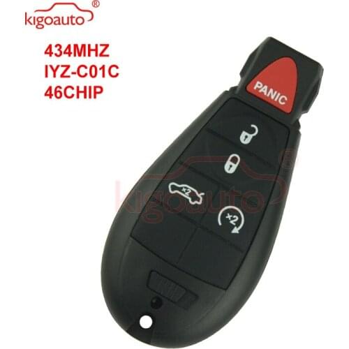 Kigoauto #3 New key fob Fobik IYZ-C01C 434MHZ 5 button for Chrysler Dodge Jeep Grand Caravan Cherokee Durango