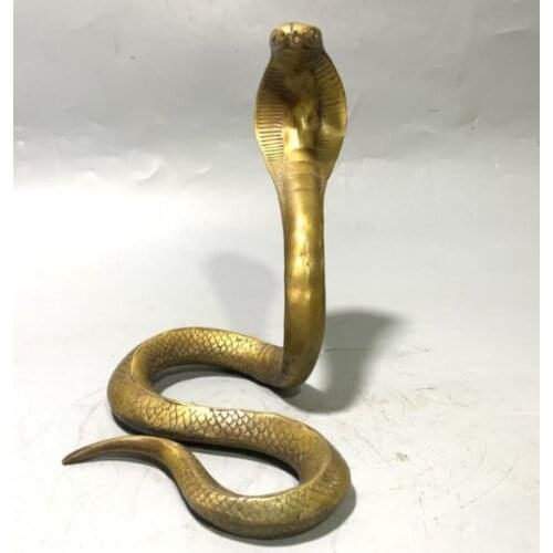 China brass seiko snake crafts statue