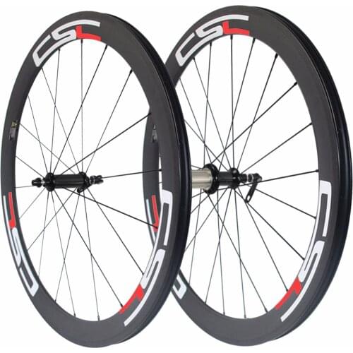 CSC Road bike wheelset 700C full carbon 50mm clincher 25mm width Powerway R36 Ceramic Bearing hub Mac aero CN 424 spoke Basalt