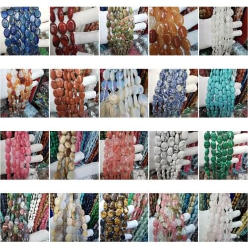Opal shape Natural Stone Round Loose Spacer Beads 15" Strand 13*18mm Size For Jewelry Making Bracelets