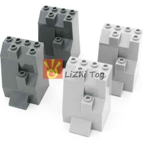 MOC Mountain Bricks Rock Panel 4X4X6 Rectangular DIY Enlighten Building Blocks Parts Educational Toys Compatible with 6082 6083