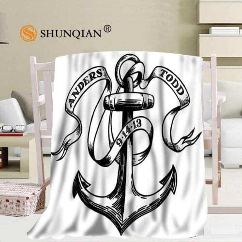 Custom Anchor Blanket Soft DIY Picture Decoration Bedroom Size 56x80Inch,50X60Inch,40X50Inch A7.10