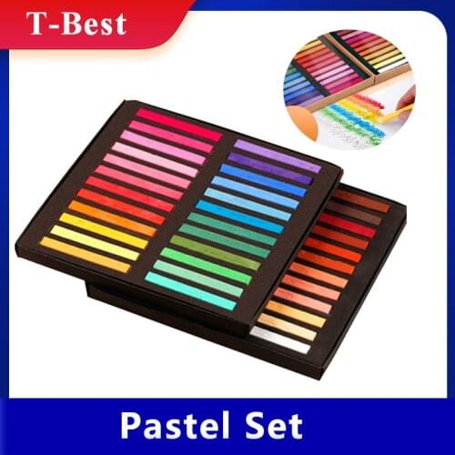 Square Pastel Set 12/24/36/48 Colors Soft Dry Pastel Artist Chalk Pastel Sticks Non Toxic for School Art Drawing Painting