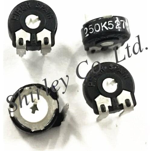 100% new Original Imported potentiometer PT10-250K horizontal rotary fine adjustment adjustable resistance arrow hole switch