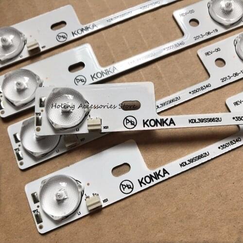 New 100PCS KDL39SS662U 35018339 35018340 327MM 4 LEDs( 1 LED 6V)