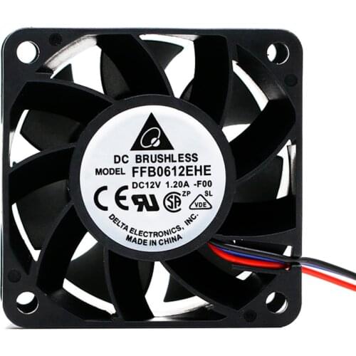 For Delta FFB0612EHE 6038 6CM 12V 1.20A Double Ball Violence Cooling Fan