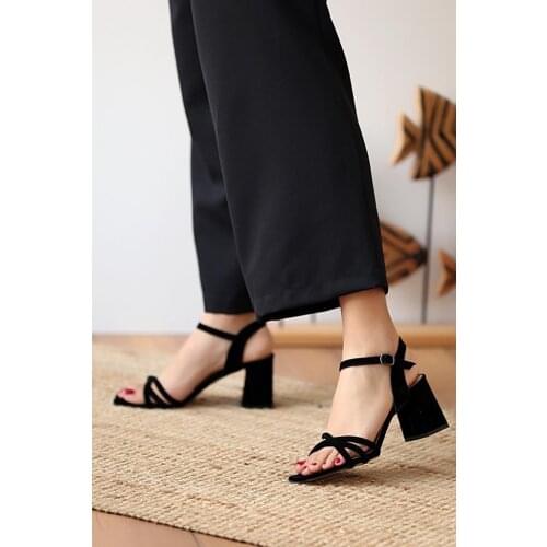 Pink Potin Heels Shoes 001-1041-21SiyahSüet