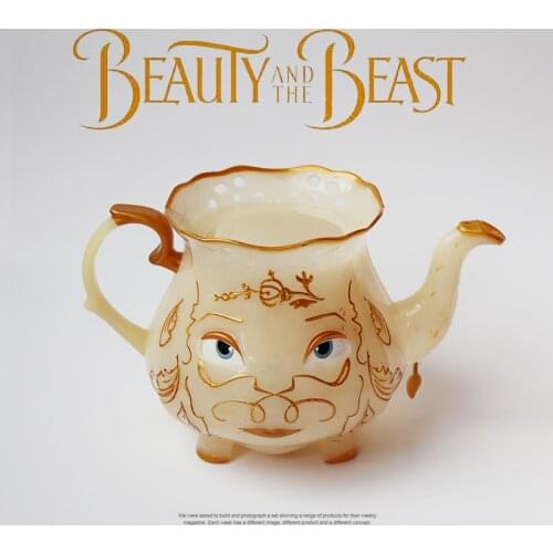 Disney vinyl live-action teapot Mrs. Water Cup New Blinking Hand Office Aberdeen Toy Decoration Gift Collection