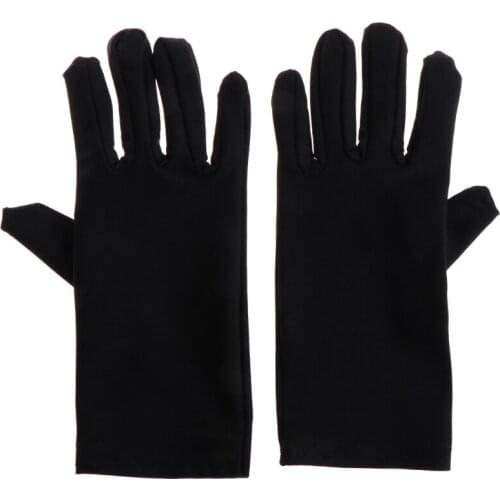 Jewelry Gloves Black Inspection With Soft Blend Cotton Lisle For Work Protection AXYD